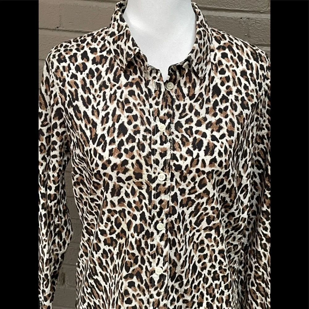J.Crew  Cotton Animal Print button down M